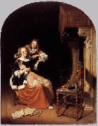 Pieter Cornelisz. van Slingelandt Lady with a Pet Dog china oil painting artist
